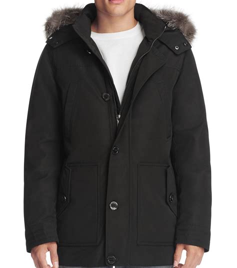 michael kors black satin blazer men|Michael Kors men's winter coats.